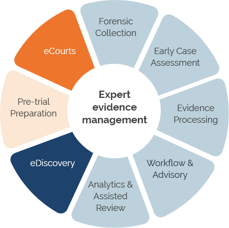 Expert evidence management wheel